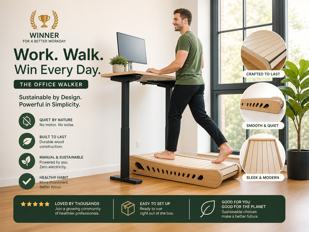 Walk While You Work™ – The Quiet Office Treadmill Durable & Quiet by Nature